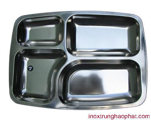 Khay cơm 4 ngăn - Inox Trung Hào Phát - Công Ty TNHH Inox Trung Hào Phát